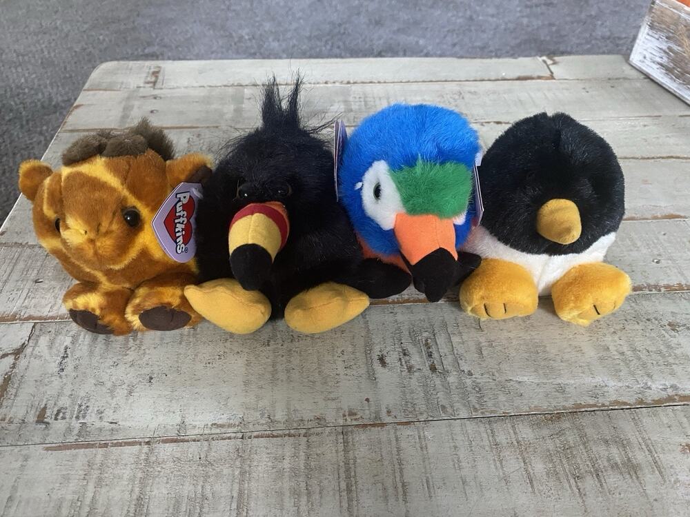 Vintage Puffkins Swibco Plush Collectibles, Set Of 4 With Tags